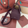 MICRO BALE BAG IN WINE PURPLE CALFSKIN