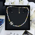 18K  Chanel 26C Color Crystal Necklace